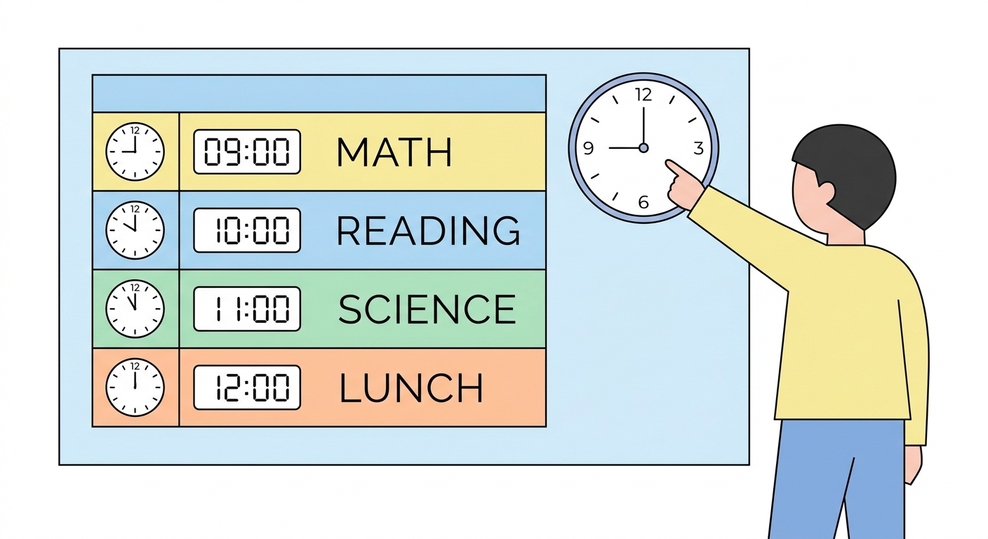 Using Daily Schedules to Practice Telling Time