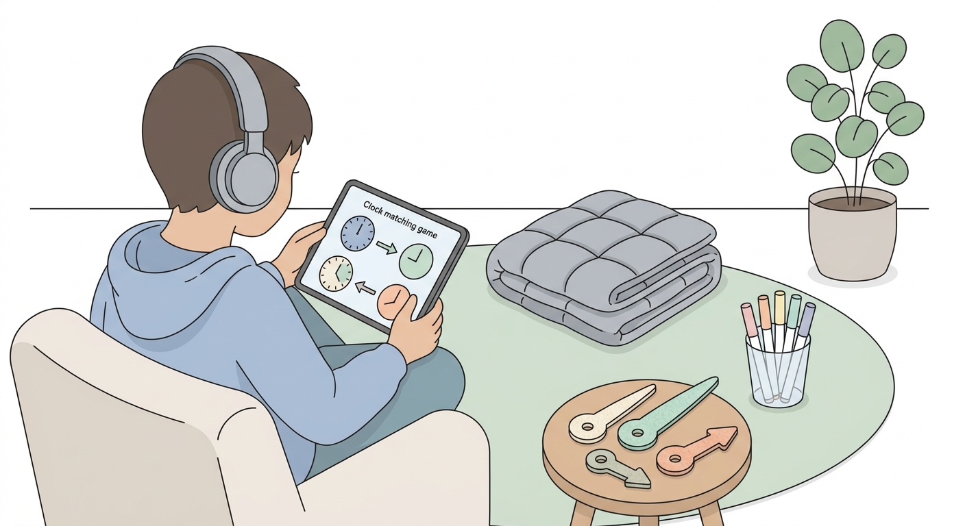 Sensory-Friendly Clock Games